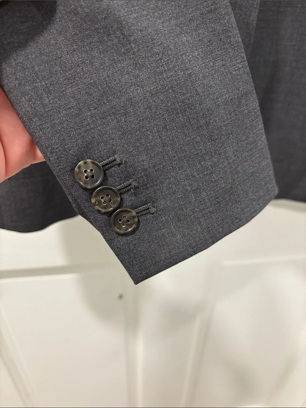 J.CREW 365 Parke Blazer Italian Stretch Wool J5383 One Button Jacket Gray Size 0